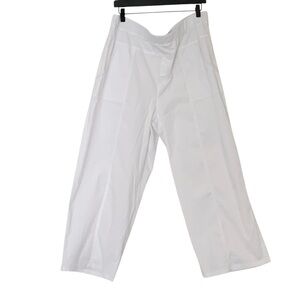 Escape by Habitat Clothes Women’s XL Crisp White Wide Leg Casual Cotton Pants